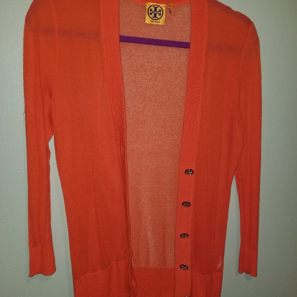 Tory burch senior sheer cardigan